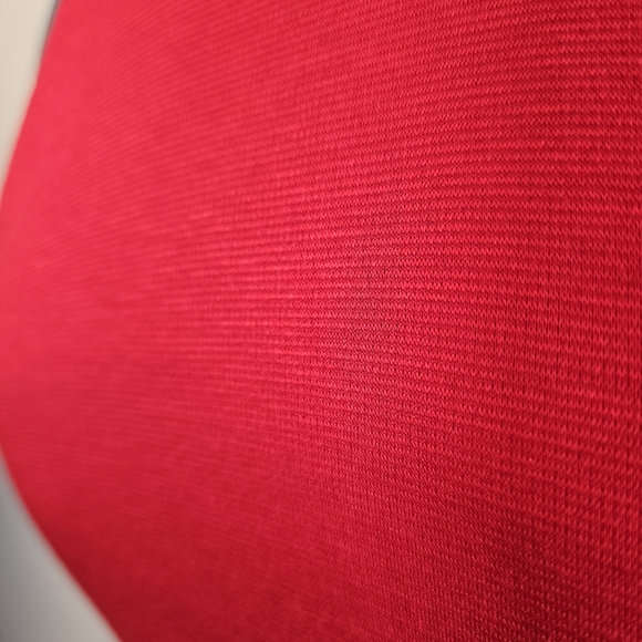 Custom handmade red high slit sleeveless backless knit maxi dress size XS US. - Picture 5 of 5